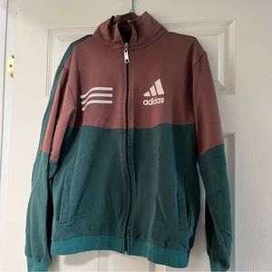 adidas zip up colour block sweater